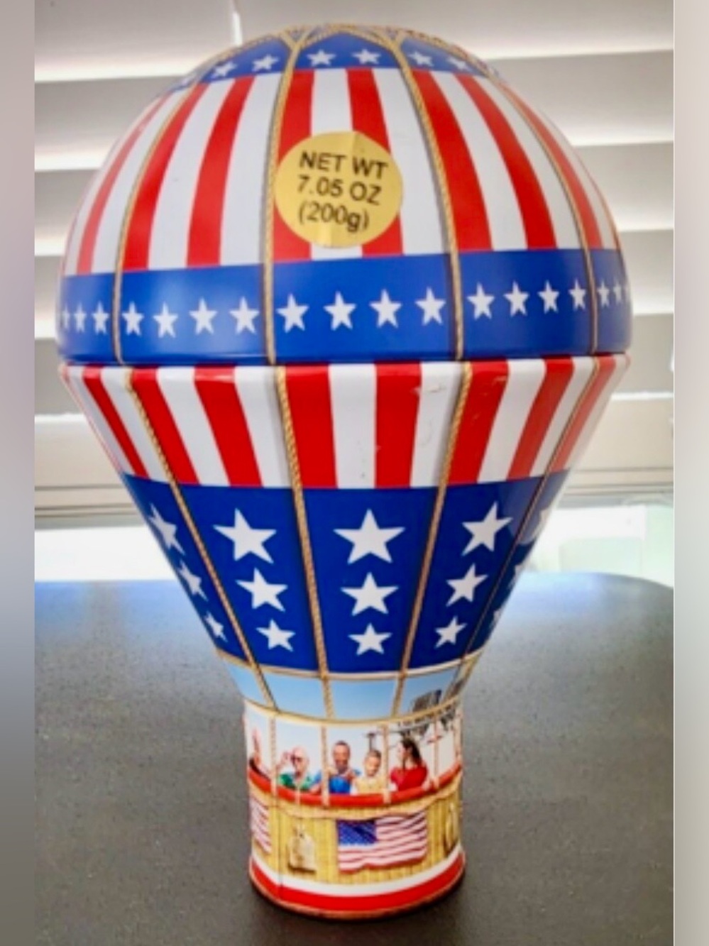 Churchill’s US Hot Air Balloon Tin Adrian Chesterman England Cookie Tin